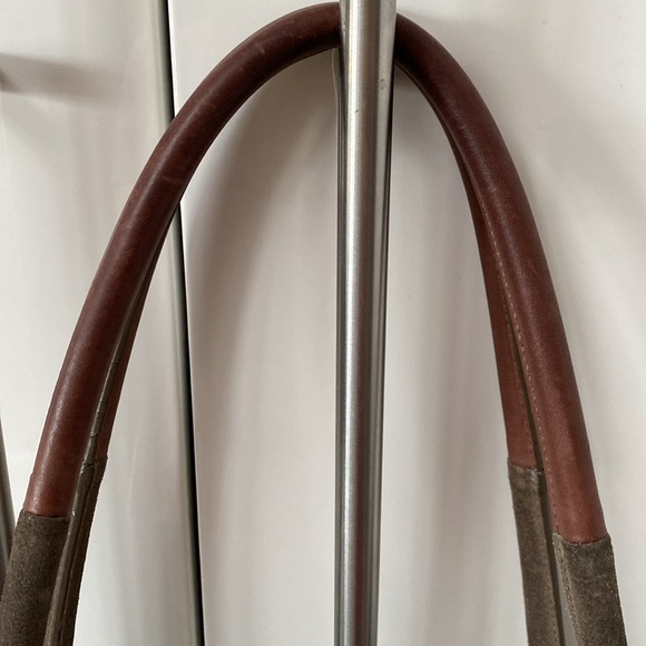 Lanvin grey suede crossbody shoulder bag - Picture 5 of 16